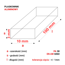 Alu Flachprofil 10x3mm