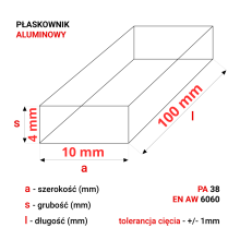 Alu Flachprofil 10x4mm