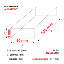 Alu Flachprofil 50x4mm