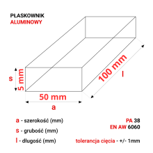 Alu Flachprofil 50x5mm