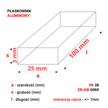 Alu Flachprofil 25x3mm