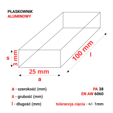 Alu Flachprofil 25x3mm