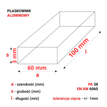 Alu Flachprofil 60x3mm