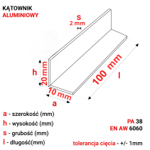Alu Winkelprofil 20x10x2mm