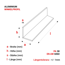 Alu Winkelprofil + Zuschnitt nach Maß - Galindustrial.de