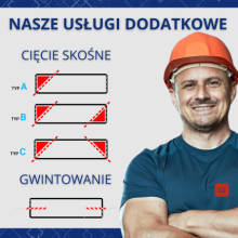 Profil konstrukcyjny aluminiowy 40x40 [8] R 200cm