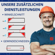 Alu Konstruktionsprofil 40x80 [8] R 80cm