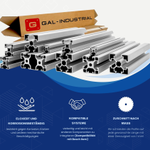 Aluminiumprofil 20x20 [5] R 180cm