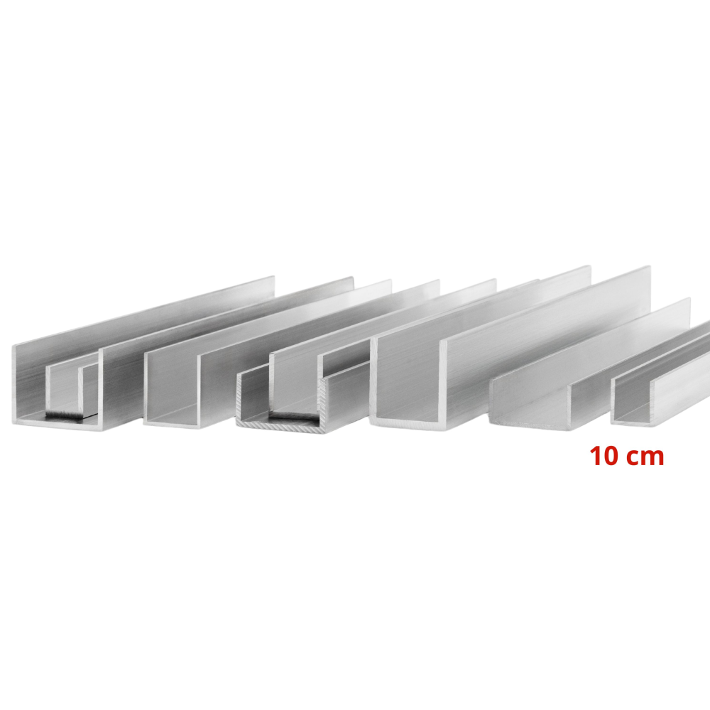 Produktbild von Alu U-Profil – 15 X 25 X 15 X 2 Mm, AlMgSi0,5, EN AW-6060 T66, 100 Cm Länge (2 Stück) – Für Bau, Handwerk & DIY – Halbzeug Mit Toleranz