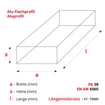Alu Flachprofil 50x4mm