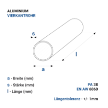 Aluminiumrohr Ø20x1mm