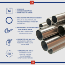 Aluminiumrohr Ø20x1mm