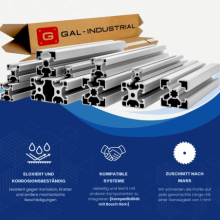 Aluminium Konstruktionsprofil 40x40 [8] R 240cm