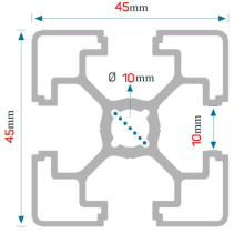 Montageprofil 45x45 [10] R 400cm