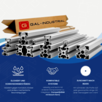 Alu Konstruktionsprofil 40x80 [8] R 210cm