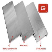 Alu Winkelprofi 25x25x2mm GEBÜRSTET