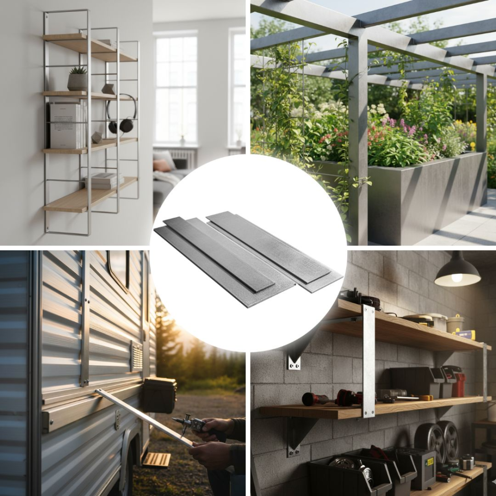 QUARKZMAN 6er-Pack Aluminium Flachprofil – 3x13x3 Produktbild-Vorschau 4