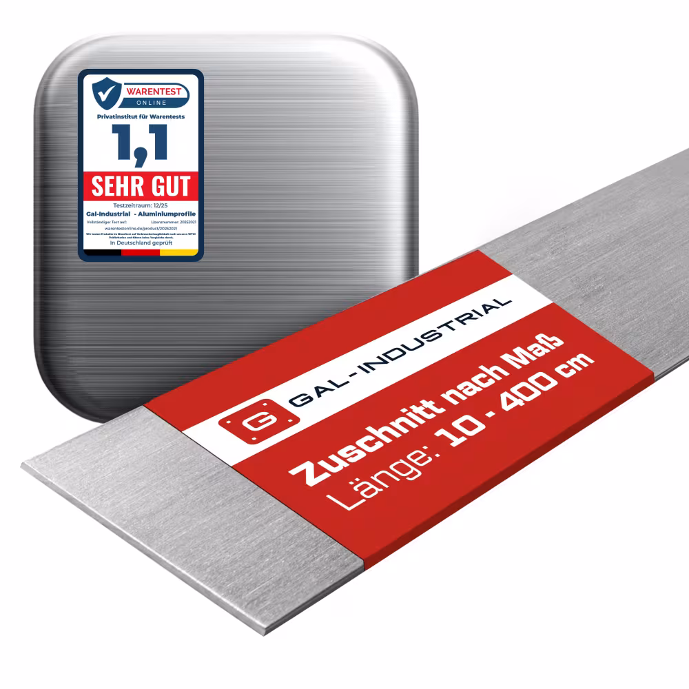 Aluminium Flachprofil 80x5mm GEBÜRSTET