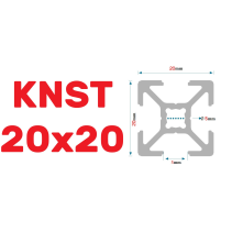 Alu Konstruktionsprofil 20x20 [5] R 40cm