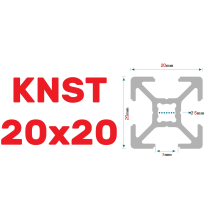 Alu Konstruktionsprofil 20x20 [5] R 40cm