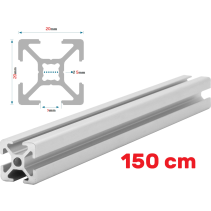 Aluminiumprofil 20x20 [5] R 150cm
