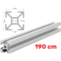 Aluminiumprofil 20x20 [5] R 190cm