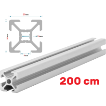 Aluminiumprofil 20x20 [5] R 200cm