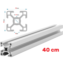Aluminiumprofil 30x30 [8] R 40cm