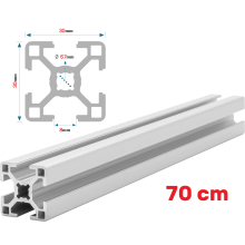 Aluminiumprofil 30x30 [8] R 70cm