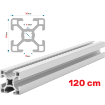 Alu Montageprofil 30x30 [8] R 120cm