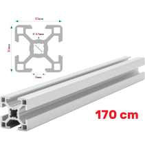 Alu Montageprofil 30x30 [8] R 170cm