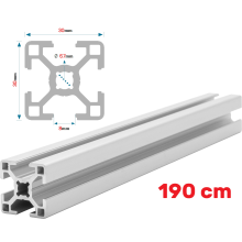 Alu Konstruktionsprofil 30x30 [8] R 190cm