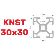Alu Konstruktionsprofil 30x30 [8] R 190cm