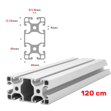 Montageprofil Alu 40x80 [8] R 120cm