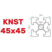Konstruktionsprofil 45x45 [10] R 60cm