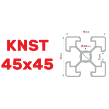 Konstruktionsprofil 45x45 [10] R 60cm