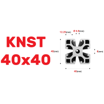 Alu Konstruktionsprofil 40x40 [8] R 140cm
