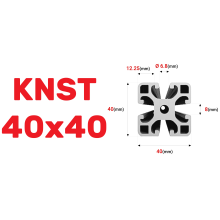 Alu Konstruktionsprofil 40x40 [8] R 140cm